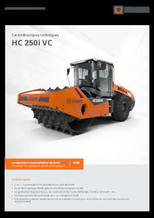Rouleaux monocylindres Hamm HC 250i VC
