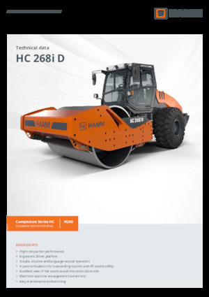 Rouleaux monocylindres Hamm HC 268i D