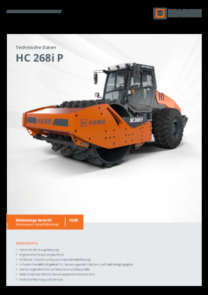 Rouleaux monocylindres Hamm HC 268i P