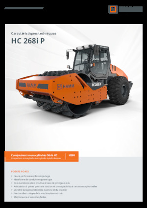 Rouleaux monocylindres Hamm HC 268i P