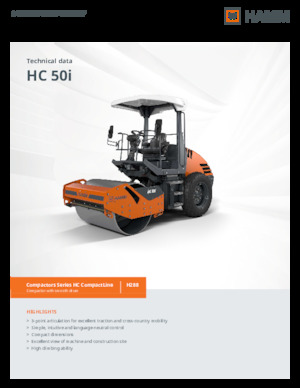 Rouleaux monocylindres Hamm HC 50i
