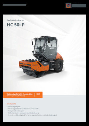 Rouleaux monocylindres Hamm HC 50i P