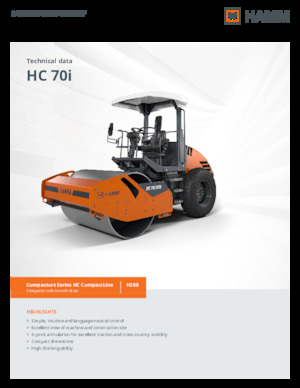 Rouleaux monocylindres Hamm HC 70i