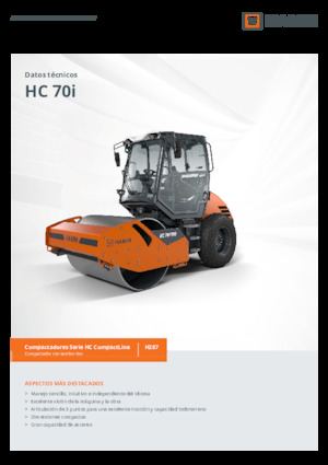 Rouleaux monocylindres Hamm HC 70i