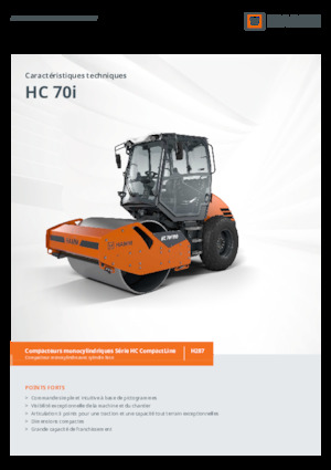 Rouleaux monocylindres Hamm HC 70i