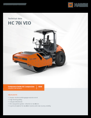 Rouleaux monocylindres Hamm HC 70i VIO