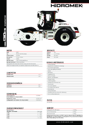 Rouleaux monocylindres Hidromek HMK 130 CS
