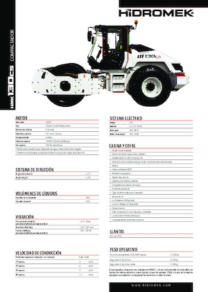 Rouleaux monocylindres Hidromek HMK 130 CS