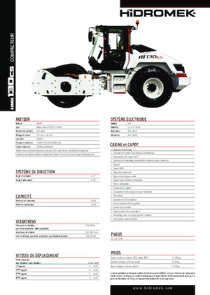 Rouleaux monocylindres Hidromek HMK 130 CS