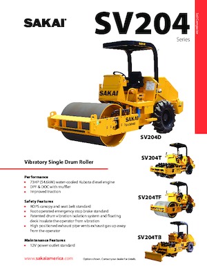 Rouleaux monocylindres Sakai SV204TF