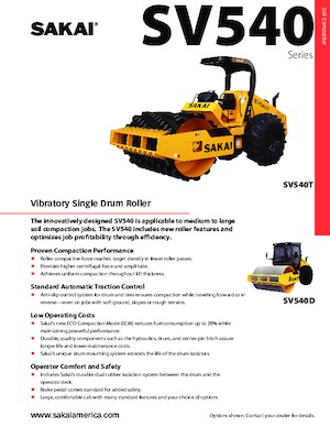 Rouleaux monocylindres Sakai SV540T