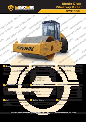 Rouleaux monocylindres Sinoway SWR220H 