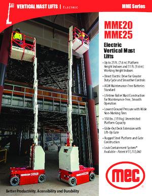 Nacelles à mât vertical unique MEC MME20
