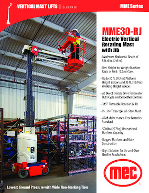 Nacelles à mât vertical unique MEC MME30-RJ