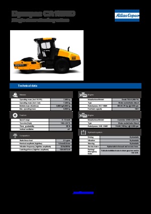Rouleaux monocylindres Dynapac CA 1500 D