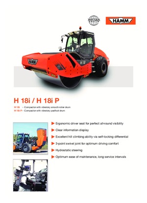 Rouleaux monocylindres Hamm H 18i