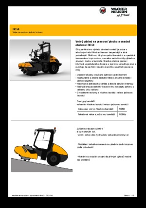 Rouleaux monocylindres Wacker Neuson RC50P
