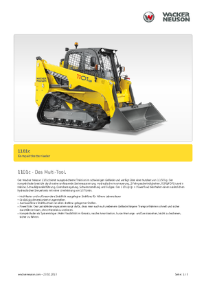 Chargeurs compacts Wacker Neuson 1101 c