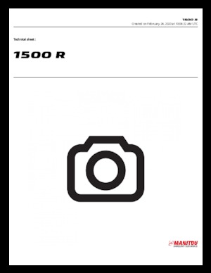 Chargeurs compacts Manitou 1500R