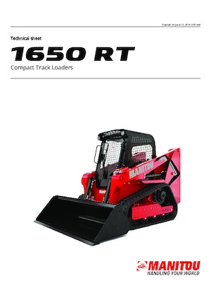 Chargeurs compacts Manitou 1650RT