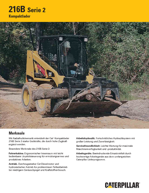 Chargeurs compacts Caterpillar 216B II