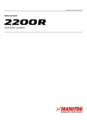Chargeurs compacts Manitou 2200R