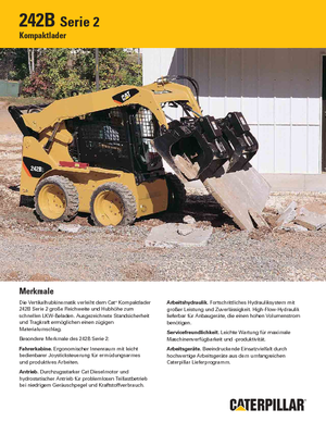 Chargeurs compacts Caterpillar 242B II