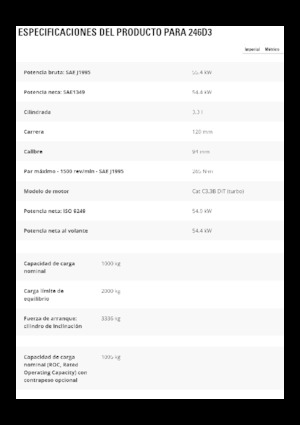 Chargeurs compacts Caterpillar 246D3