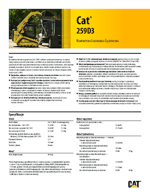 Chargeurs compacts Caterpillar 259D Serie 3 Deltalader
