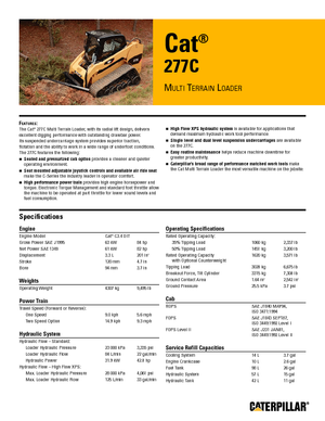 Chargeurs compacts Caterpillar 277C