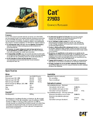 Chargeurs compacts Caterpillar 279D Serie 3 Deltalader