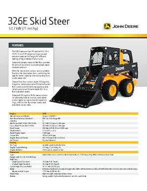 Chargeurs compacts John Deere Construction 326E