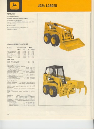 Chargeurs compacts John Deere Construction JD24