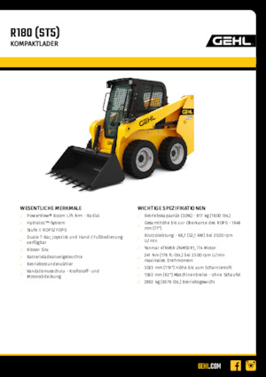 Chargeurs compacts Gehl R180