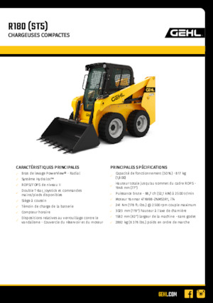 Chargeurs compacts Gehl R180