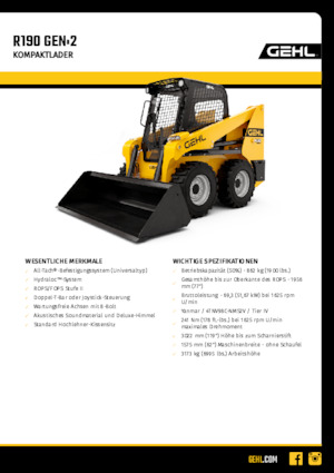 Chargeurs compacts Gehl R190