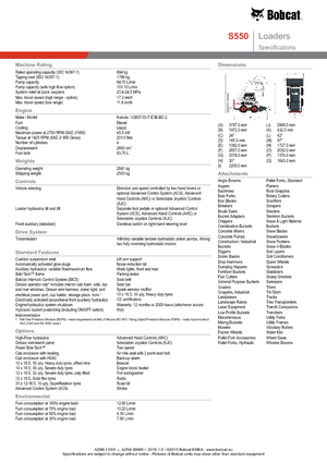 Chargeurs compacts Bobcat S550