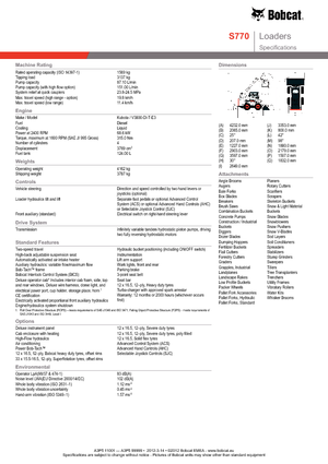 Chargeurs compacts Bobcat S770