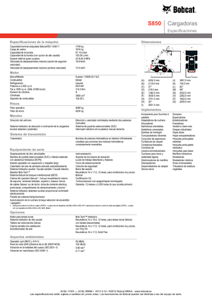 Chargeurs compacts Bobcat S850