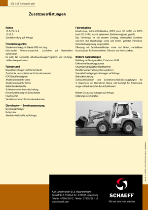 Chargeurs compacts Terex-Schaeff SCL 515
