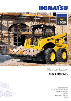 Chargeurs compacts Komatsu SK1020-5 turbo