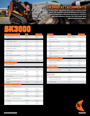 Chargeurs compacts Ditch Witch SK3000
