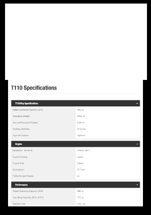 Chargeurs compacts Bobcat T110