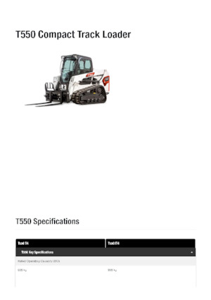 Chargeurs compacts Bobcat T550