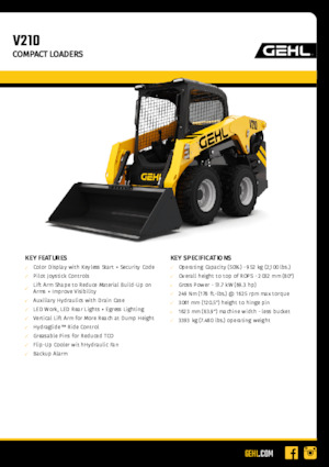 Chargeurs compacts Gehl V210