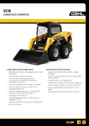 Chargeurs compacts Gehl V210