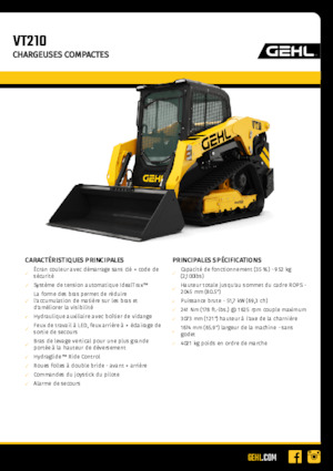 Chargeurs compacts Gehl VT210