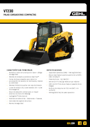 Chargeurs compacts Gehl VT230