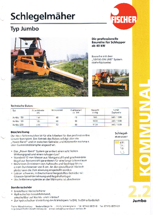 Faucheuses pour talus Fischer Jumbo 150