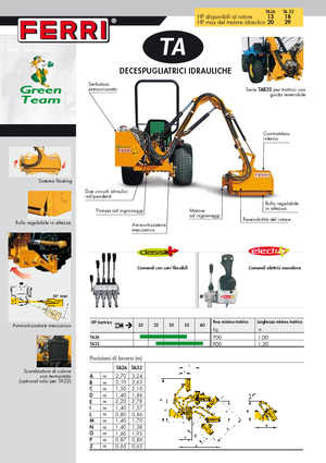Faucheuses pour talus Ferri TA 26